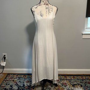 Lush Elegant White Fitted Dress - Size S